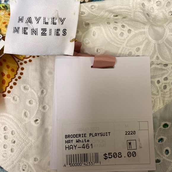NWT Hayley Menzies white floral romper - Picture 8 of 10